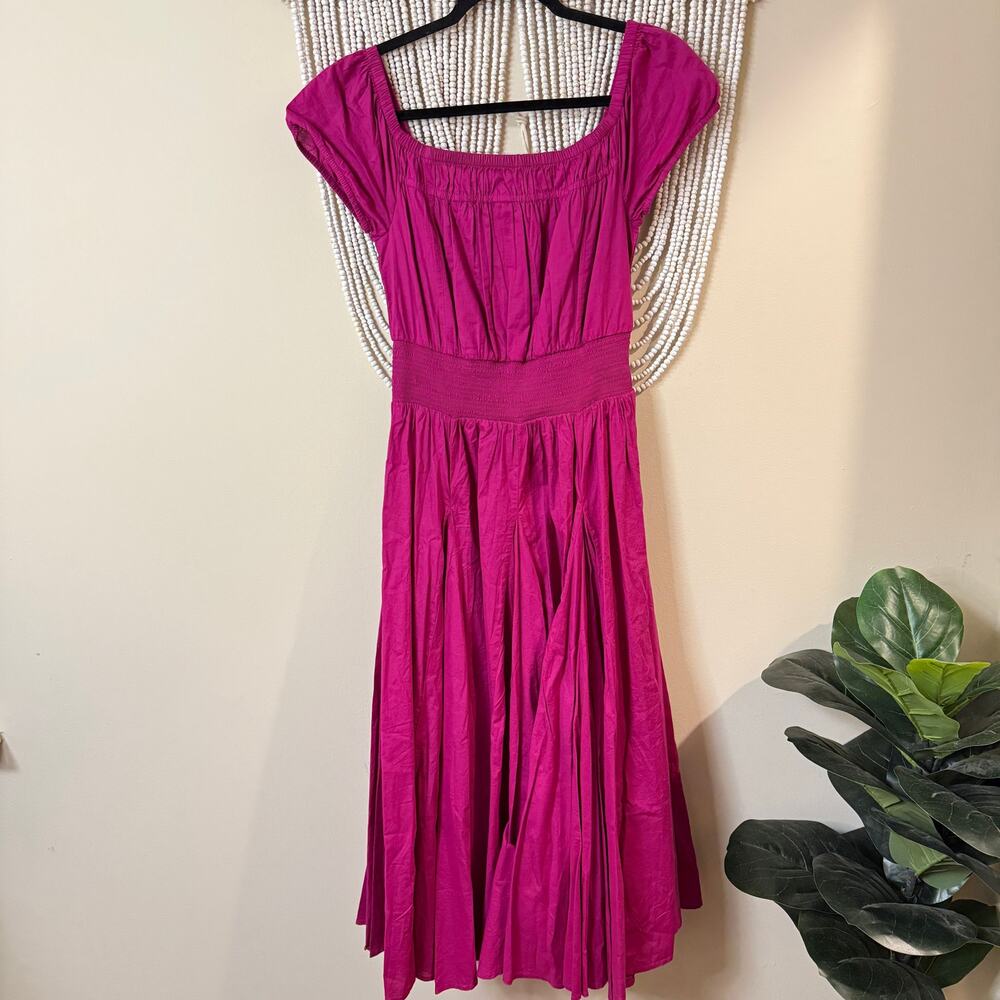 NWT International Concepts 100% Cotton Fuchsia Dress M